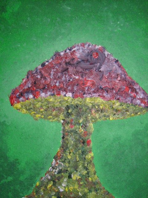 Pintura intitulada "cogumelo" por Prior, Obras de arte originais