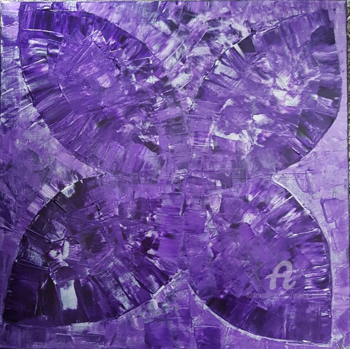 Painting titled "Violeta" by Prisca Adam, Original Artwork, Acrylic