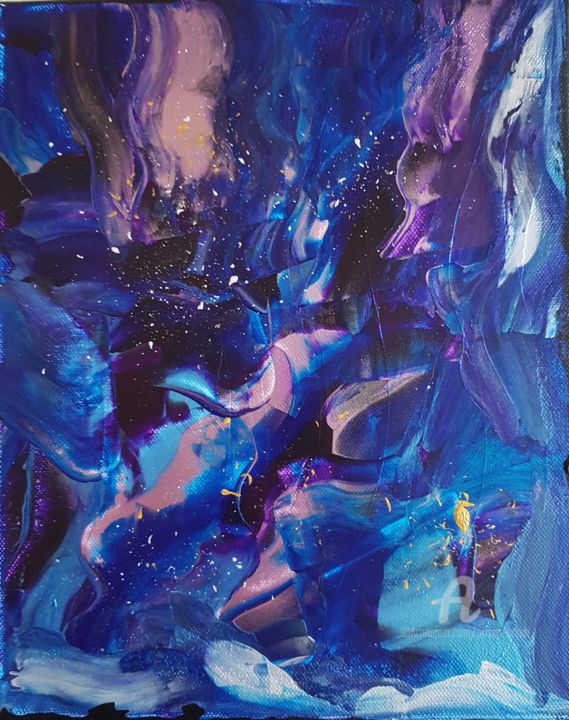 Painting titled "Vibrations" by Prisca Adam, Original Artwork, Acrylic