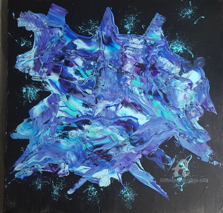 Peinture intitulée "Blue" par Prisca Adam, Œuvre d'art originale