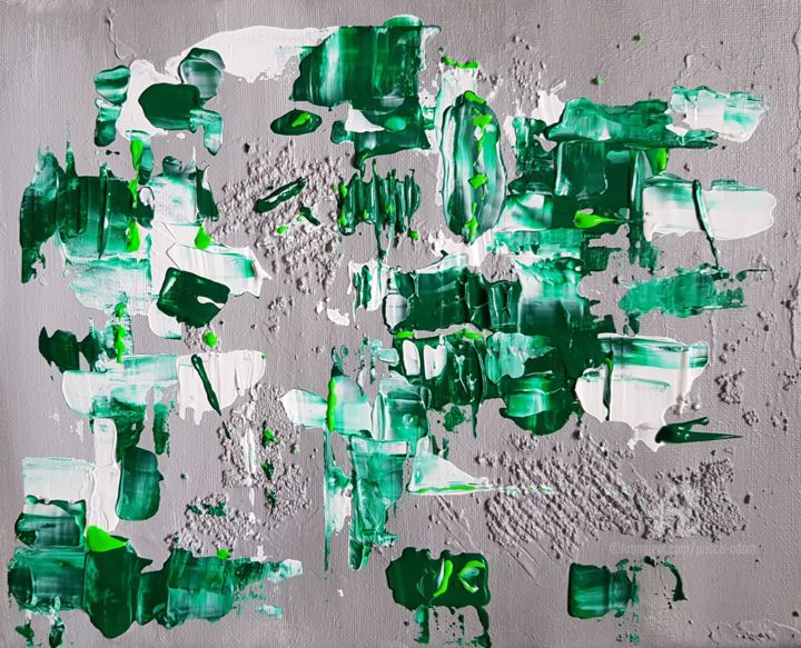 Peinture intitulée "Green" par Prisca Adam, Œuvre d'art originale, Acrylique