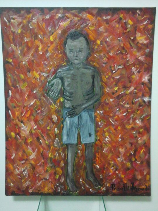 Pintura intitulada "Filho do mundo" por Priscilla Azevedo, Obras de arte originais