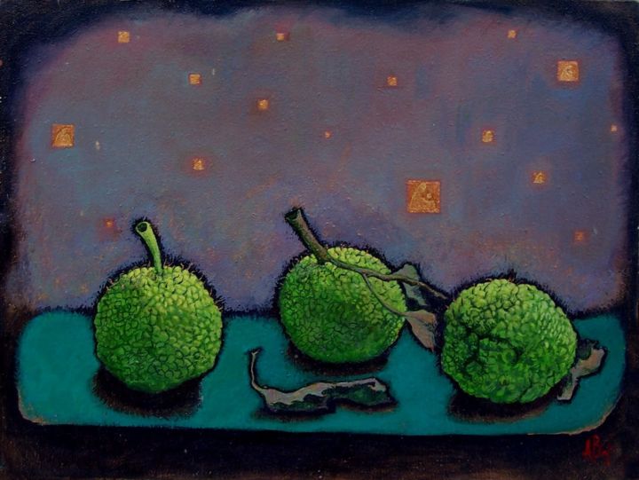 Картина под названием "Плоди 2" - Aleksandr Sydoruk, Подлинное произведение искусства, Масло