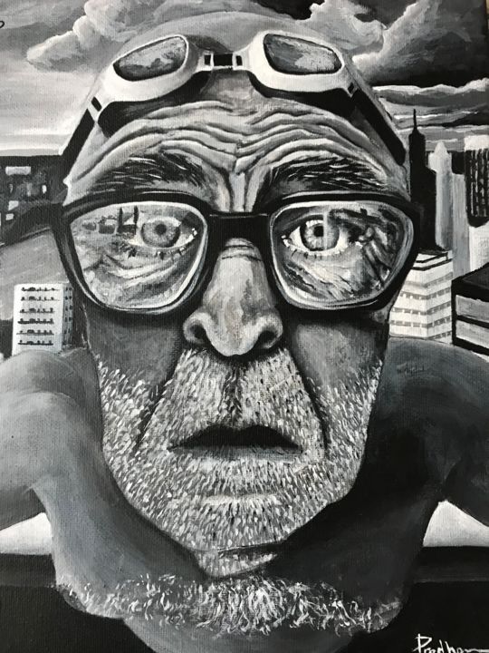 Peinture intitulée "Mon vieux" par Xavier Prod’Homme, Œuvre d'art originale