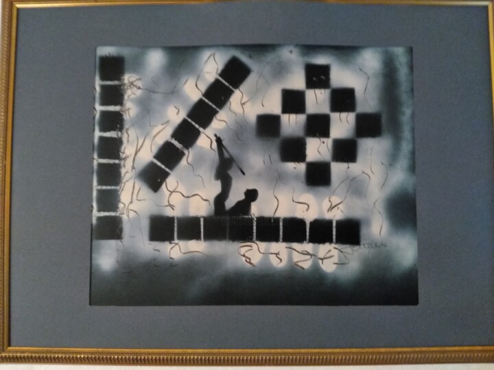 Painting titled "Amour passionnel" by Thierry Faivre, Original Artwork, Spray paint