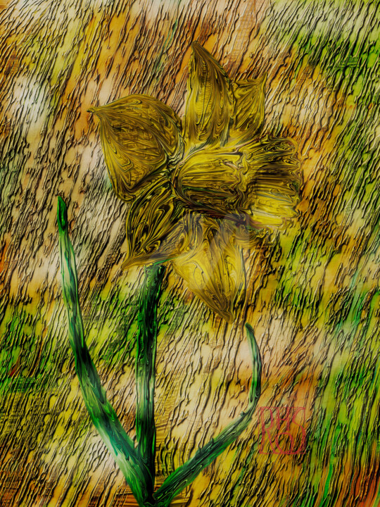 Digitale Kunst mit dem Titel "Der Frühling" von Horst Rosenberger, Original-Kunstwerk, Digitale Malerei