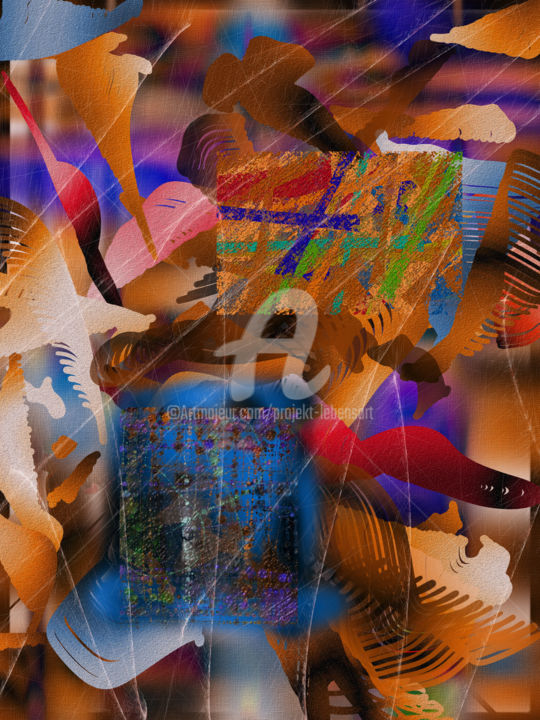 Digitale Kunst mit dem Titel "Ohne Titel - Day27" von Horst Rosenberger, Original-Kunstwerk, Digitale Malerei