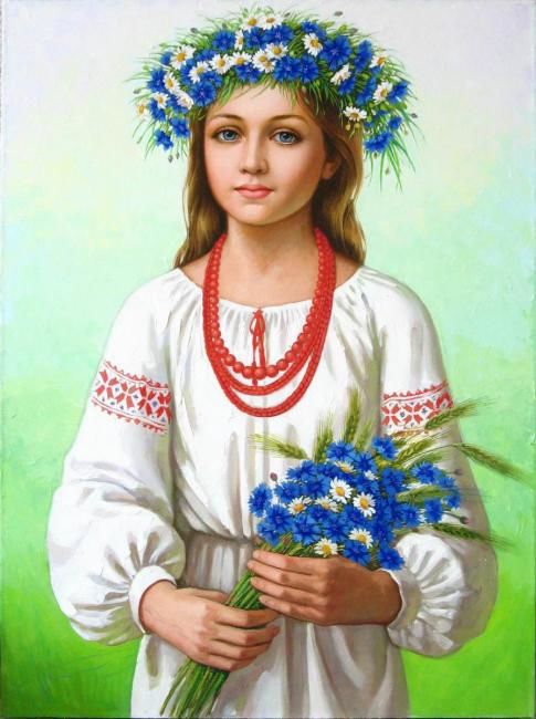 Schilderij getiteld "June" door Vladimir Proklov, Origineel Kunstwerk, Olie