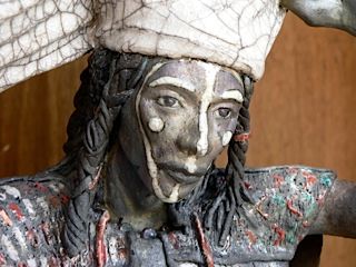 Escultura intitulada "Nomade Wadabee (Nig…" por Pierre Campos, Obras de arte originais, Cerâmica