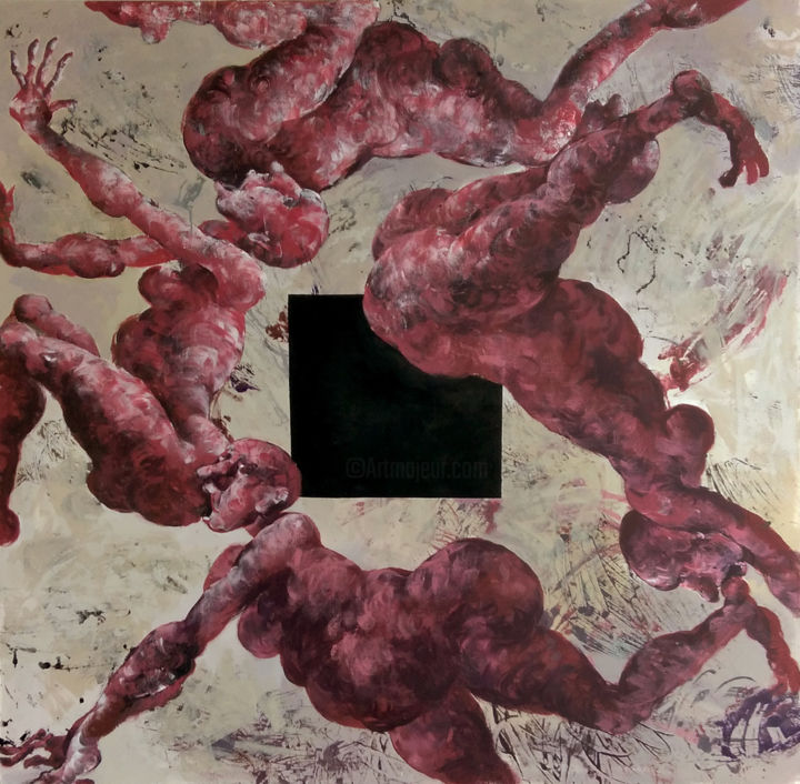 Pittura intitolato "quadrate" da Nadia Pronina, Opera d'arte originale, Acrilico