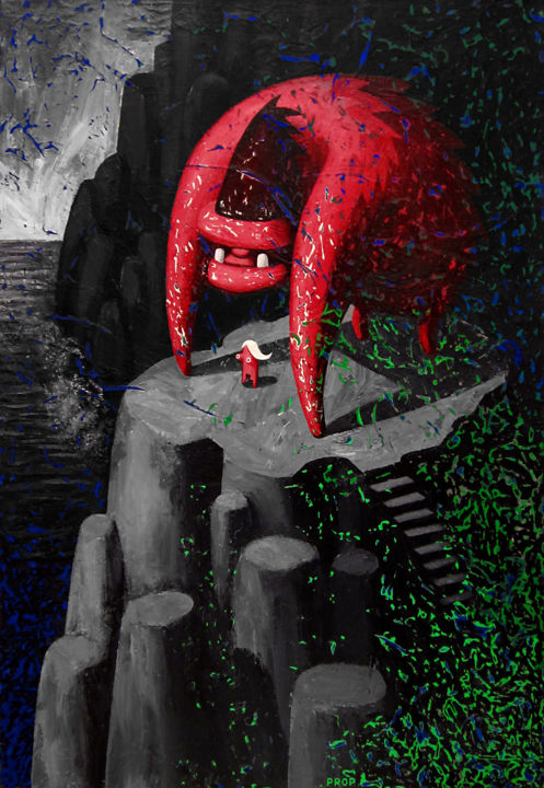 绘画 标题为“King Kong” 由Prop, 原创艺术品, 丙烯
