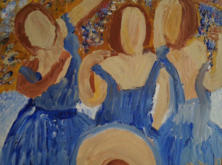 Peinture intitulée "Les danseuses" par Amaury Prouvost, Œuvre d'art originale, Acrylique