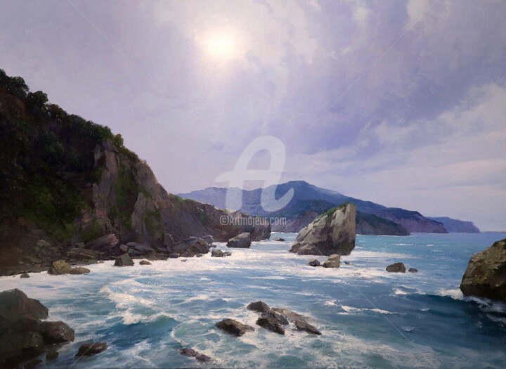 Pintura intitulada "Sea View" por Yuri Pryadko, Obras de arte originais, Óleo
