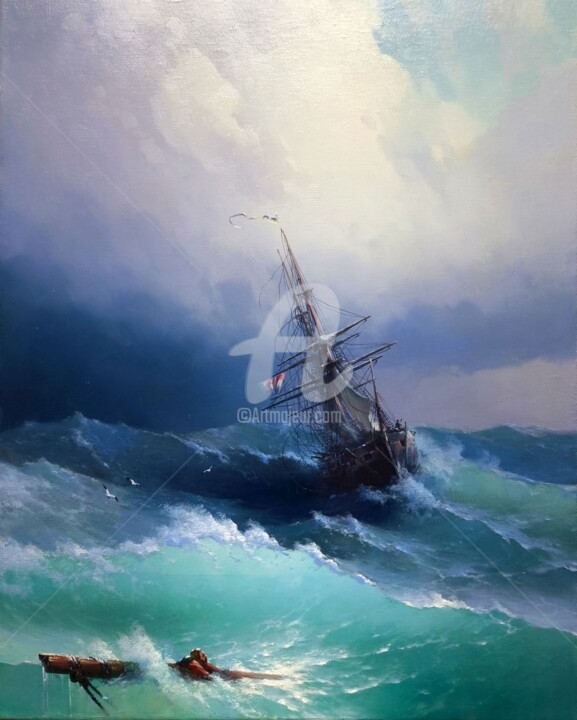 Malarstwo zatytułowany „Storm” autorstwa Yuri Pryadko, Oryginalna praca, Olej