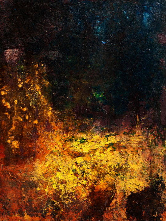 Malerei mit dem Titel "Midsummer Night's O…" von Przemek Kret, Original-Kunstwerk, Tinte