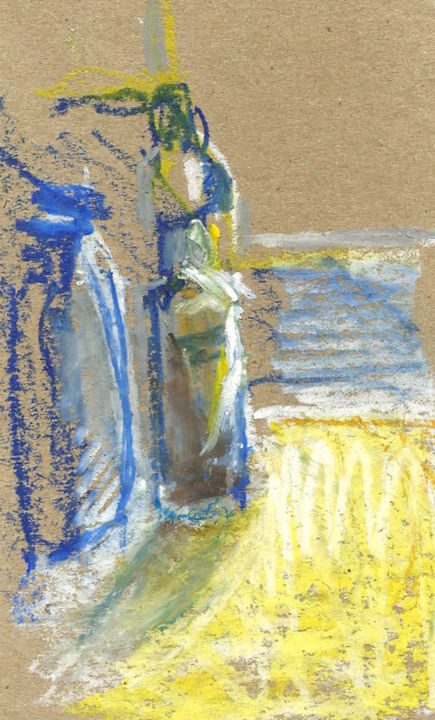 Pittura intitolato "butelki" da Wioleta Przybysz, Opera d'arte originale, Pastello