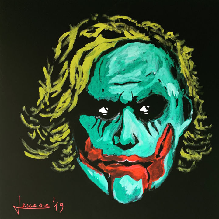 Painting titled "THE JOKER" by Paolo Senese, Original Artwork, Acrylic