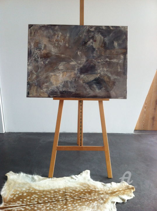 Malerei mit dem Titel "Grey" von Patricia Sebaikhi, Original-Kunstwerk