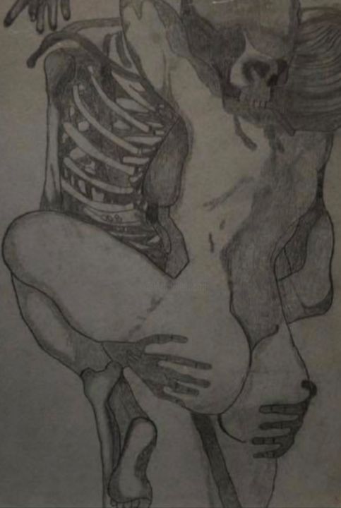 Dessin intitulée "La dernière danse" par Pascale De Iudicibus, Œuvre d'art originale, Crayon