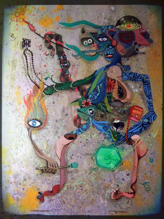 Pintura titulada "Des aparezco" por Gonzalo Jaramilllo, Obra de arte original, Esmalte