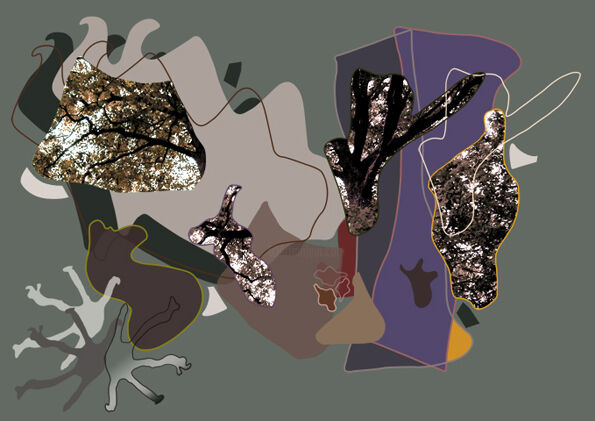 Digitale Kunst mit dem Titel "Série-Trois forêts…" von Psl, Original-Kunstwerk