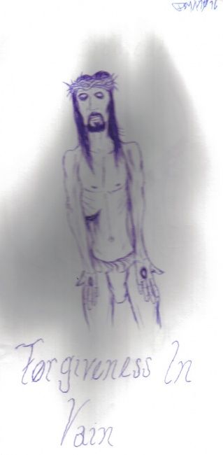 Drawing titled "Forgiveness In Vain" by The Antichrist, Original Artwork