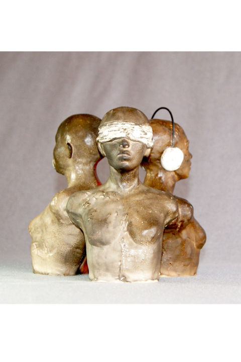 Sculptuur getiteld "I DON'T WANT TO KNOW" door Puchi, Origineel Kunstwerk