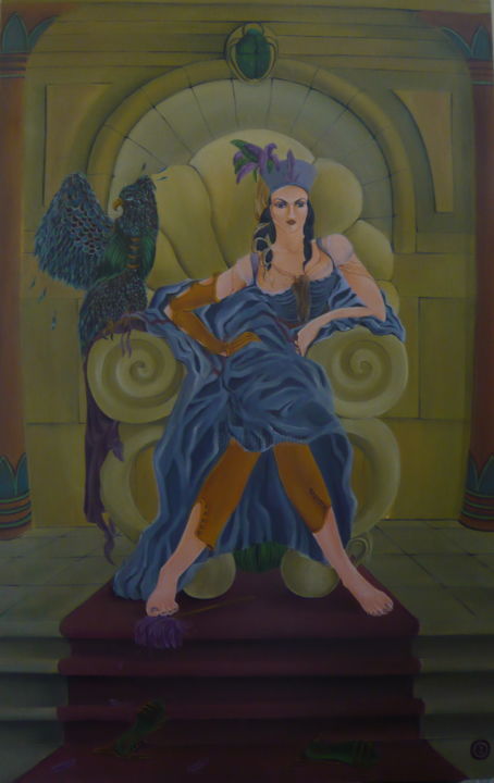 Painting titled "throne-2009-1m20-80…" by Bel Kais, Original Art, Acrylic