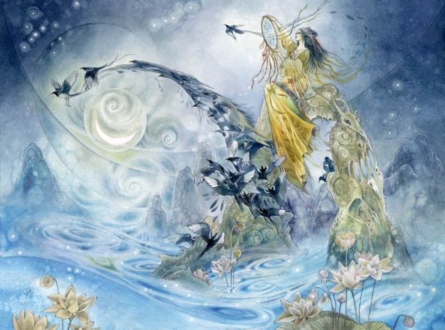 Painting titled "6. Bridge of Wings…" by Shadowscapes, Original Artwork