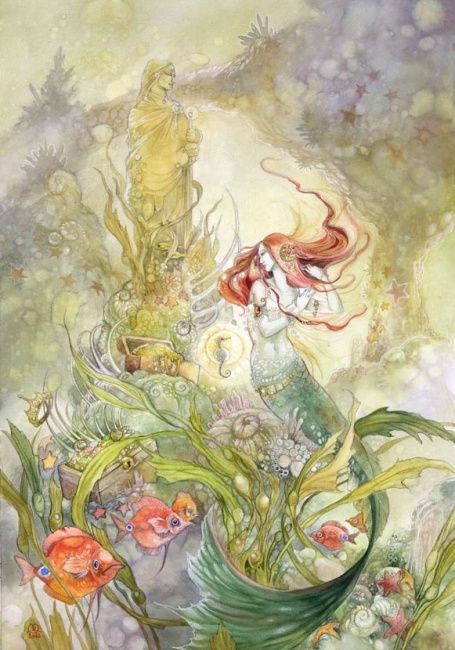 Картина под названием "18. Her Garden" - Shadowscapes, Подлинное произведение искусства