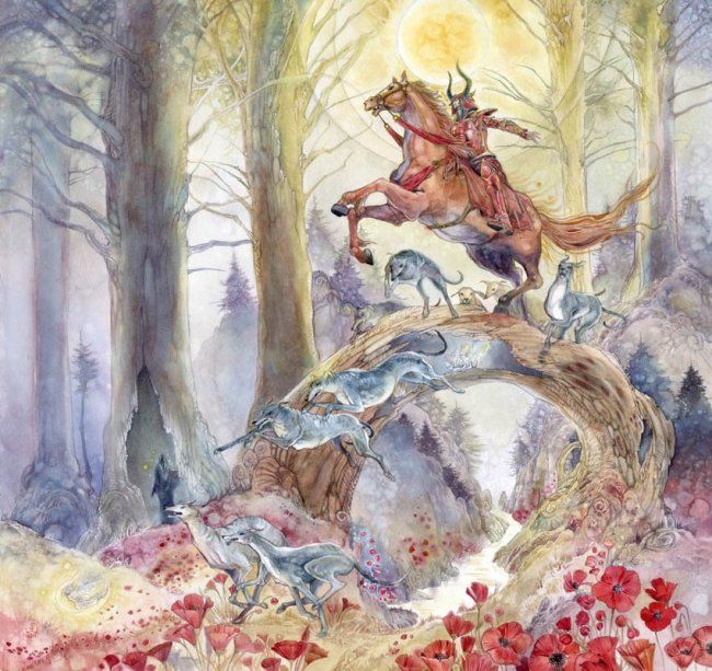 Peinture intitulée "21. Red Knight of B…" par Shadowscapes, Œuvre d'art originale
