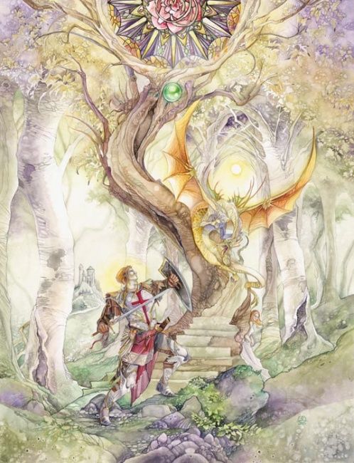 Painting titled "22. Saint George an…" by Shadowscapes, Original Artwork