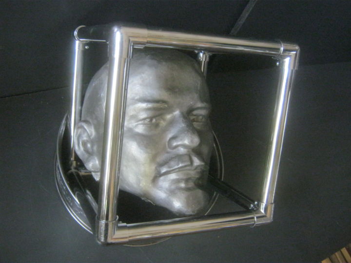 Sculpture titled "Ленин в кубе." by Sergei Bogoliubov, Original Artwork, Other