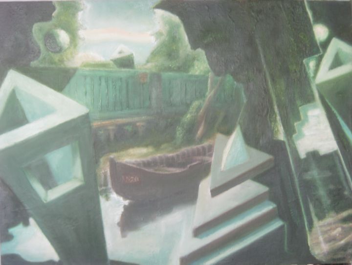 「"ВИЛКОВО..СТАРООБРЯ…」というタイトルの絵画 Сергей Боголюбовによって, オリジナルのアートワーク, オイル