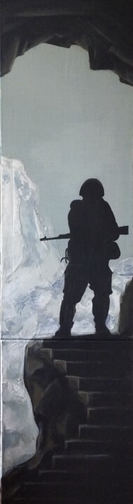 Картина под названием "Nuclear winter" - Сергей Боголюбов, Подлинное произведение искусства, Акрил