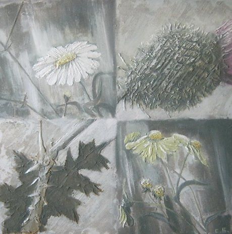 Peinture intitulée "Полевые цветы (3)" par Sergei Bogoliubov, Œuvre d'art originale, Acrylique