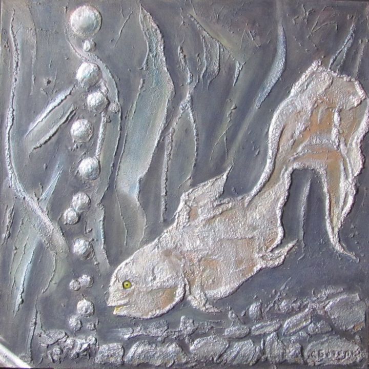 Painting titled "Рыбка.." by Сергей Боголюбов, Original Artwork