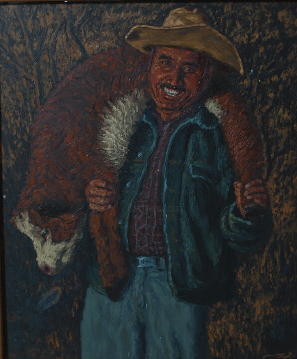 Pintura titulada "Ranchero" por Adrian Castro, Obra de arte original, Oleo