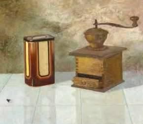 Painting titled "Molinillo de café" by Hortensia Martín Gómez, Original Artwork