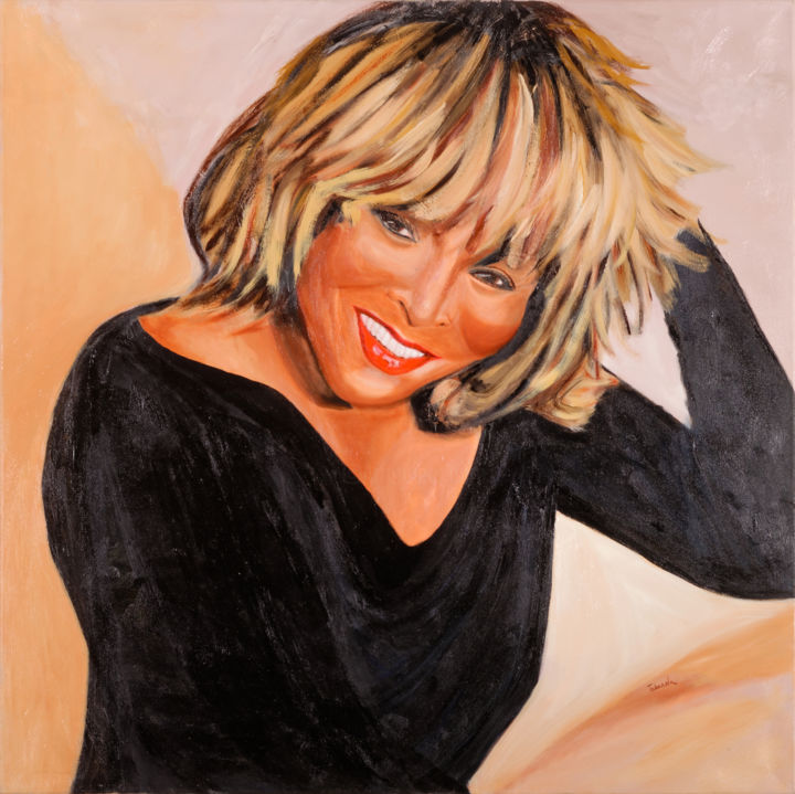 Peinture intitulée "Tina Turner" par Purity, Œuvre d'art originale, Huile