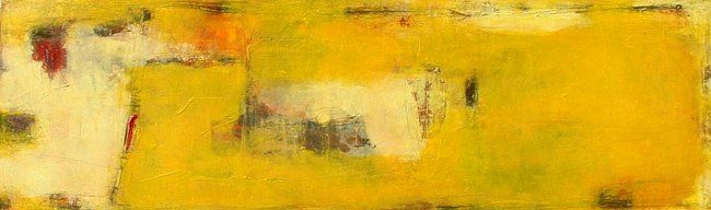 Ζωγραφική με τίτλο "Silence In Yellow #1" από Purnata, Αυθεντικά έργα τέχνης, Λάδι