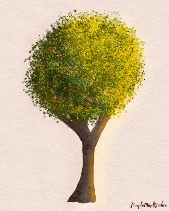 Grafika cyfrowa / sztuka generowana cyfrowo zatytułowany „Novelty Tree 1 of 3” autorstwa Purplemindstudios, Oryginalna praca…