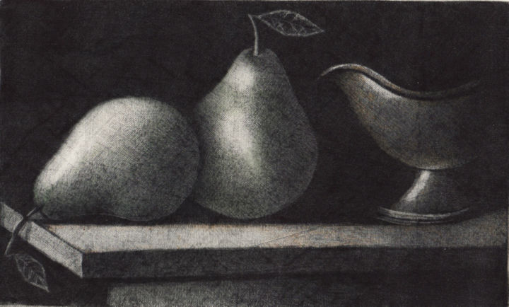 Εκτυπώσεις & Χαρακτικά με τίτλο "Little pears" από Vjacheslav Illjashenko, Αυθεντικά έργα τέχνης, Etching