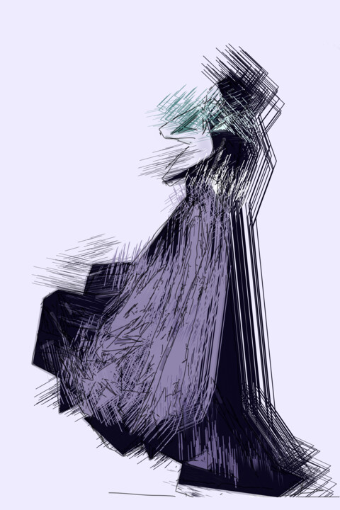 Digitale Kunst mit dem Titel "Fashion Dress" von Pwa Studio, Original-Kunstwerk, Digitale Malerei