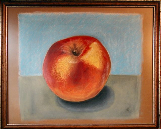 Peinture intitulée "La pomme" par Pascal Weber, Œuvre d'art originale