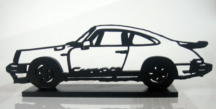 「PyB Porsche 911; 20…」というタイトルの彫刻 Pybによって, オリジナルのアートワーク, 樹脂