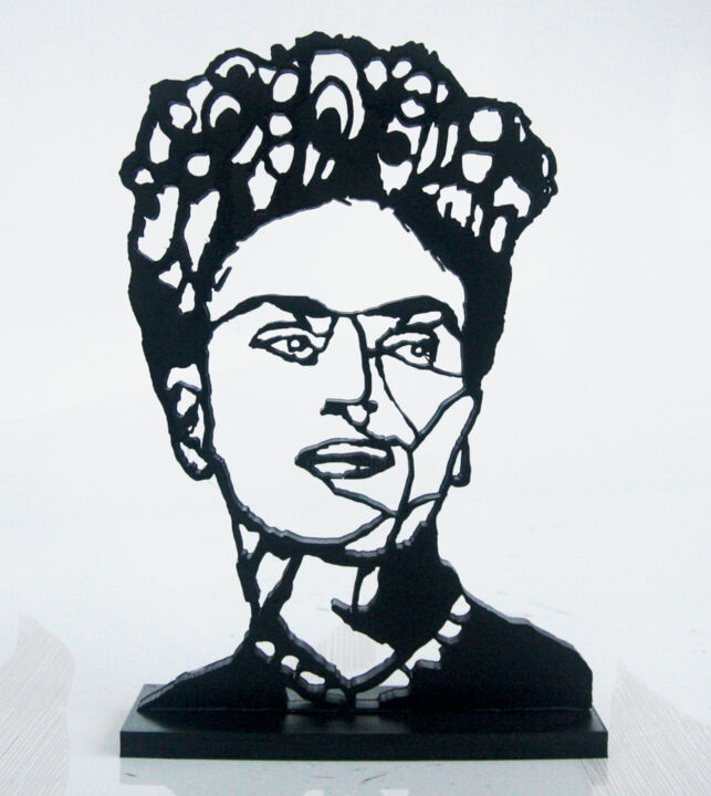 Скульптура под названием "PyB FRIDA Kahlo Scu…" - Pyb, Подлинное произведение искусства, Смола