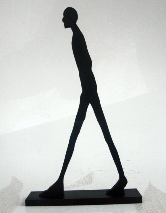 Sculpture intitulée "PYB giacometti man…" par Pyb, Œuvre d'art originale, Résine
