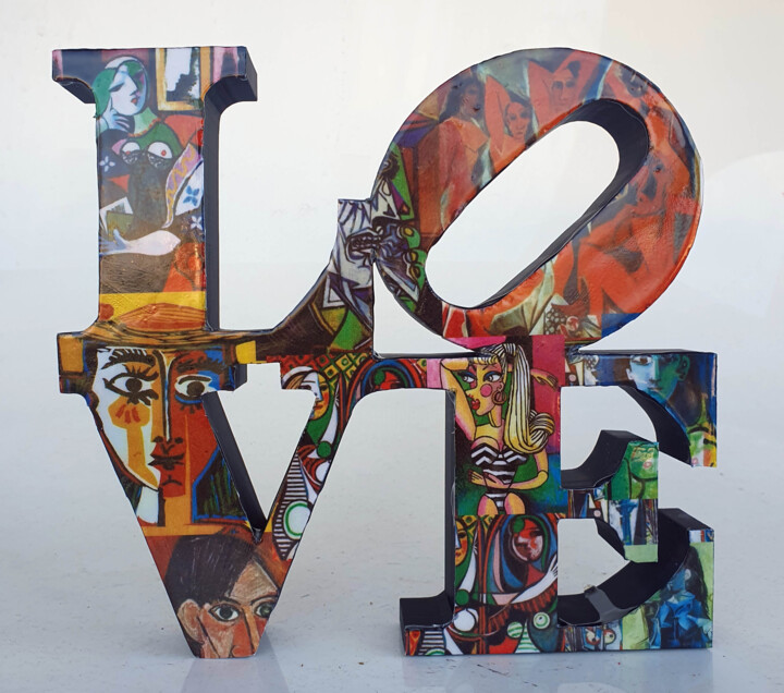 Sculptuur getiteld "PyB Love Picasso, 2…" door Pyb, Origineel Kunstwerk, Hars