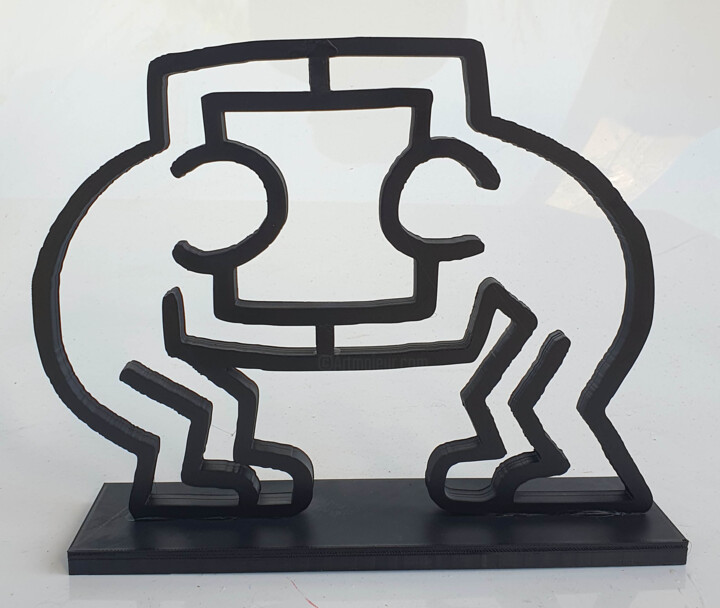 Sculpture intitulée "PyB POP  Haring , 2…" par Pyb, Œuvre d'art originale, Résine